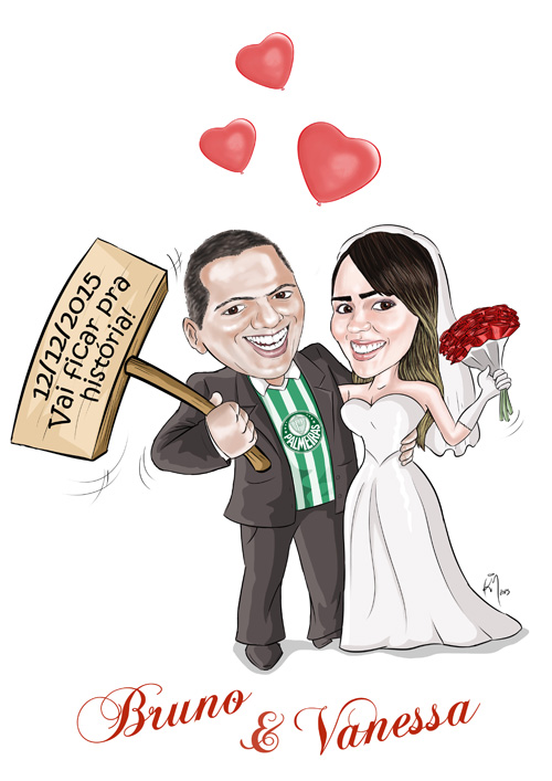 Caricatura_Noivos_Vanessa