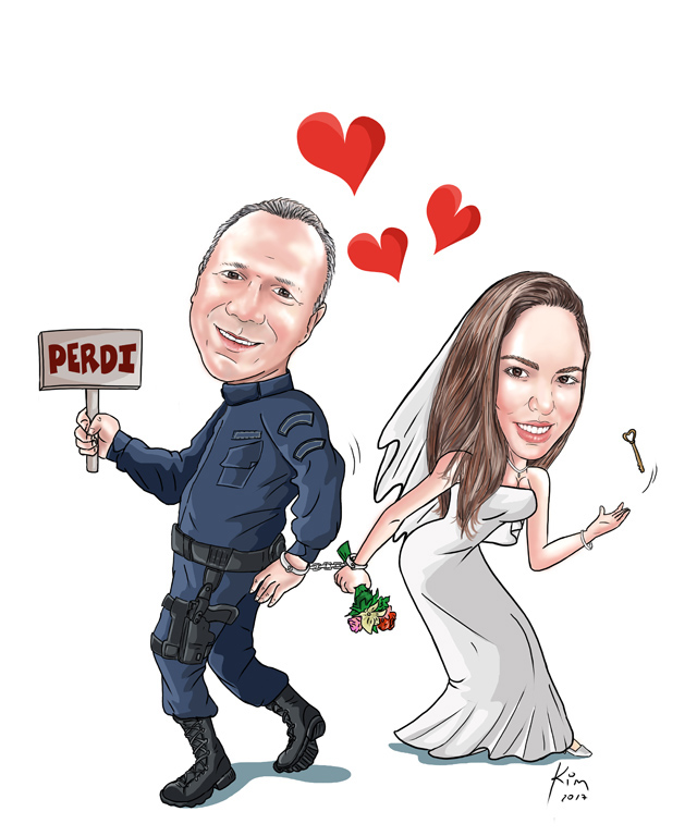 Caricatura_Noivos_E