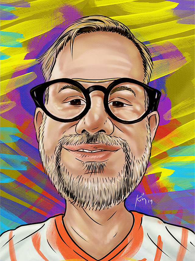 caricatura encomenda - quadro 30x40.